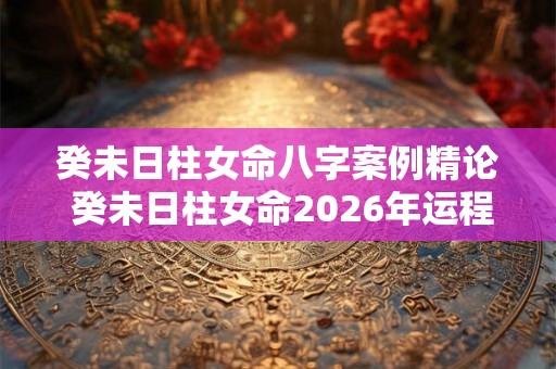 癸未日柱女命八字案例精论 癸未日柱女命2026年运程 癸未日柱女命八字案例精论 癸未日柱女命2026年运程