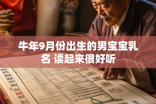 牛年9月份出生的男宝宝乳名 读起来很好听