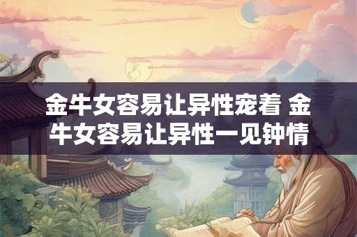 金牛女容易让异性宠着 金牛女容易让异性一见钟情 金牛女容易让异性宠着 金牛女容易让异性一见钟情