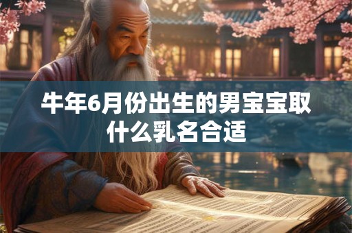 牛年6月份出生的男宝宝取什么乳名合适