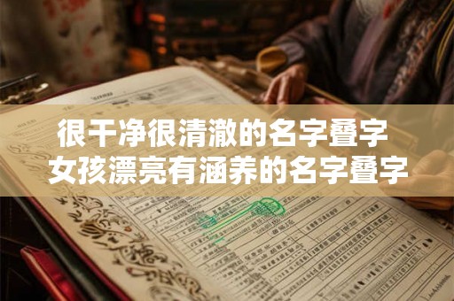 很干净很清澈的名字叠字 女孩漂亮有涵养的名字叠字 很干净很清澈的名字叠字 女孩漂亮有涵养的名字叠字