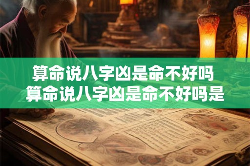 算命说八字凶是命不好吗 算命说八字凶是命不好吗是真的吗 算命说八字凶是命不好吗 算命说八字凶是命不好吗是真的吗