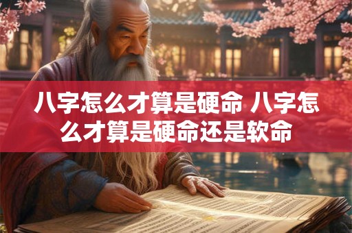 八字怎么才算是硬命 八字怎么才算是硬命还是软命