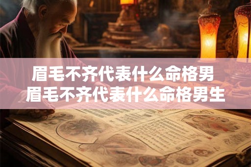 眉毛不齐代表什么命格男 眉毛不齐代表什么命格男生 眉毛不齐代表什么命格男 眉毛不齐代表什么命格男生