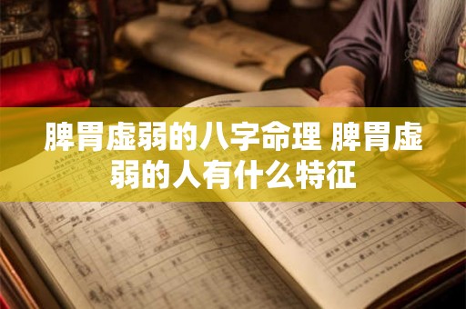 脾胃虚弱的八字命理 脾胃虚弱的人有什么特征 脾胃虚弱的八字命理 脾胃虚弱的人有什么特征