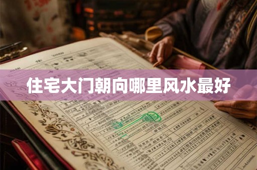 住宅大门朝向哪里风水最好 住宅大门朝向哪里风水最好
