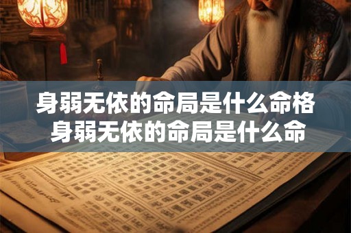 身弱无依的命局是什么命格 身弱无依的命局是什么命格的人 身弱无依的命局是什么命格 身弱无依的命局是什么命格的人
