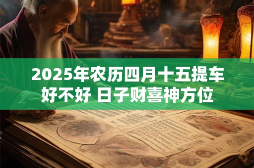2025年农历四月十五提车好不好 日子财喜神方位 2025年农历四月十五提车好不好 日子财喜神方位