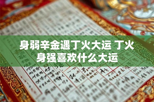 身弱辛金遇丁火大运 丁火身强喜欢什么大运 身弱辛金遇丁火大运 丁火身强喜欢什么大运
