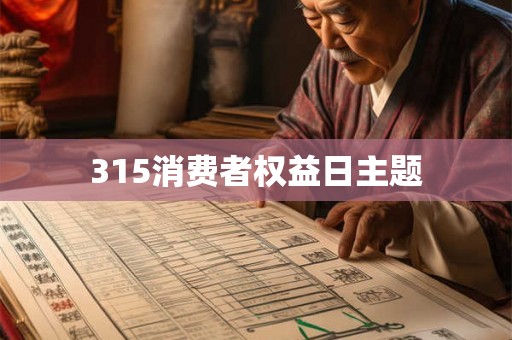 315消费者权益日主题 315消费者权益日主题