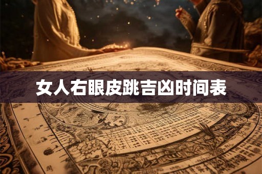 女人右眼皮跳吉凶时间表 女人右眼皮跳吉凶时间表