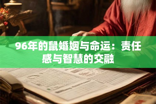 96年的鼠婚姻与命运:责任感与智慧的交融 96年的鼠婚姻与命运:责任感与智慧的交融