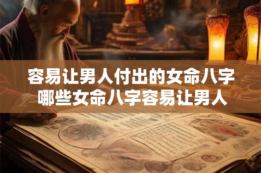 容易让男人付出的女命八字 哪些女命八字容易让男人付出