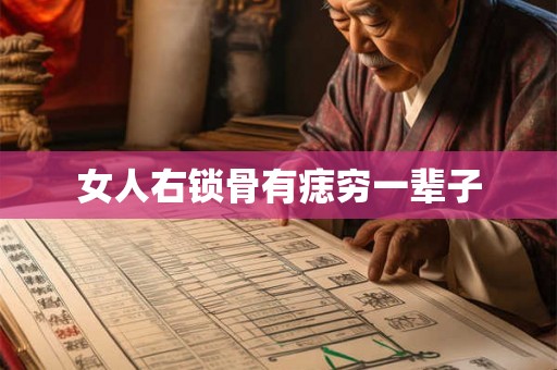 女人右锁骨有痣穷一辈子 女人右锁骨有痣穷一辈子