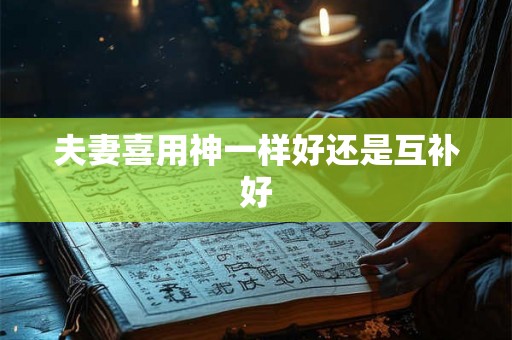 夫妻喜用神一样好还是互补好 夫妻喜用神一样好还是互补好