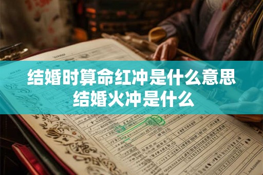 结婚时算命红冲是什么意思 结婚火冲是什么 结婚时算命红冲是什么意思 结婚火冲是什么
