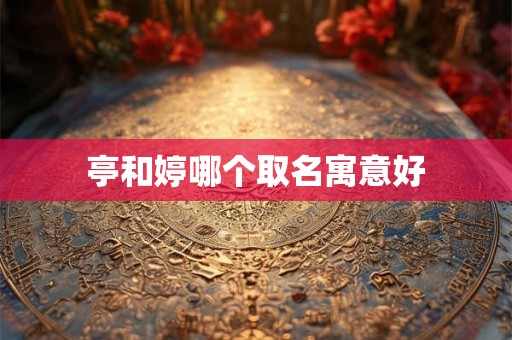 亭和婷哪个取名寓意好 亭和婷哪个取名寓意好