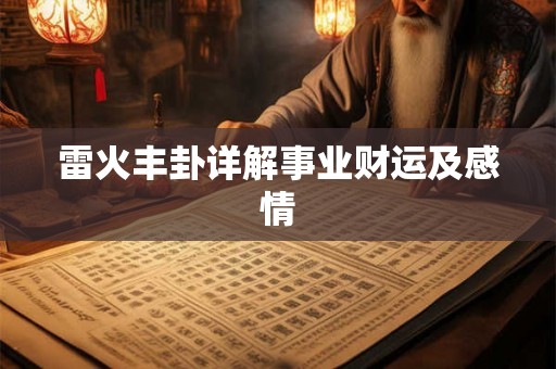 雷火丰卦详解事业财运及感情 雷火丰卦详解事业财运及感情