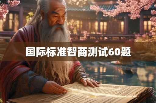 国际标准智商测试60题