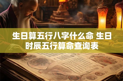 生日算五行八字什么命 生日时辰五行算命查询表 生日算五行八字什么命 生日时辰五行算命查询表