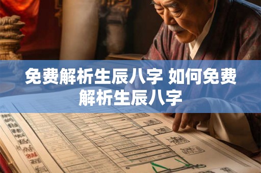 免费解析生辰八字 如何免费解析生辰八字 免费解析生辰八字 如何免费解析生辰八字
