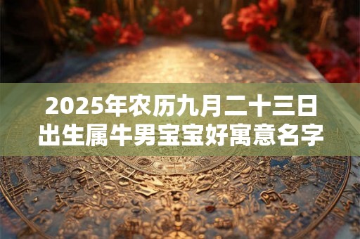 2025年农历九月二十三日出生属牛男宝宝好寓意名字 2025年农历九月二十三日出生属牛男宝宝好寓意名字