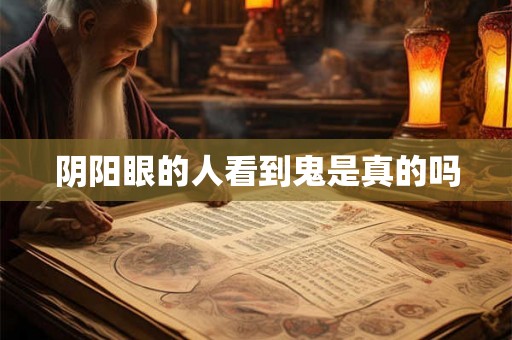 阴阳眼的人看到鬼是真的吗