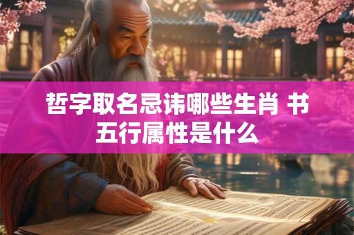 哲字取名忌讳哪些生肖 书五行属性是什么 哲字取名忌讳哪些生肖 书五行属性是什么