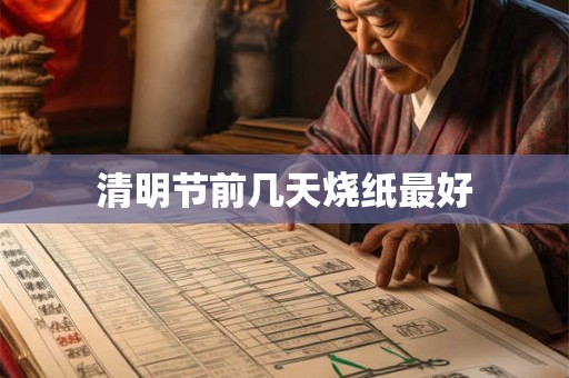 清明节前几天烧纸最好