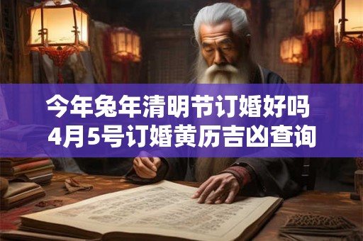 今年兔年清明节订婚好吗 4月5号订婚黄历吉凶查询