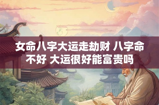 女命八字大运走劫财 八字命不好 大运很好能富贵吗