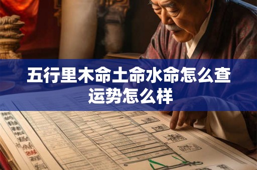 五行里木命土命水命怎么查 运势怎么样 五行里木命土命水命怎么查 运势怎么样