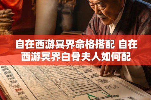 自在西游冥界命格搭配 自在西游冥界白骨夫人如何配 自在西游冥界命格搭配 自在西游冥界白骨夫人如何配