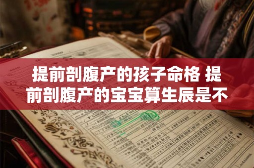 提前剖腹产的孩子命格 提前剖腹产的宝宝算生辰是不准的对吗 提前剖腹产的孩子命格 提前剖腹产的宝宝算生辰是不准的对吗