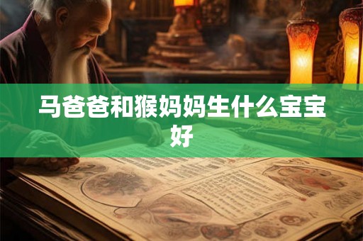 马爸爸和猴妈妈生什么宝宝好 马爸爸和猴妈妈生什么宝宝好