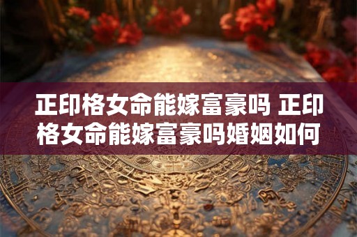 正印格女命能嫁富豪吗 正印格女命能嫁富豪吗婚姻如何 正印格女命能嫁富豪吗 正印格女命能嫁富豪吗婚姻如何