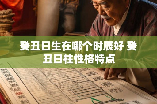 癸丑日生在哪个时辰好 癸丑日柱性格特点 癸丑日生在哪个时辰好 癸丑日柱性格特点