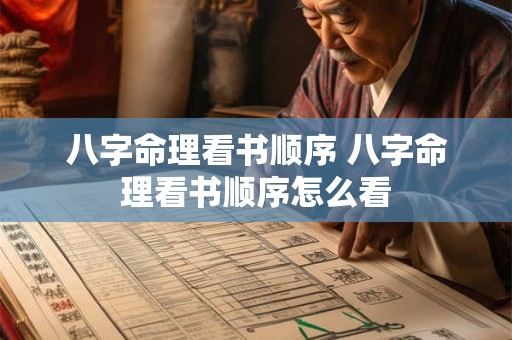 八字命理看书顺序 八字命理看书顺序怎么看