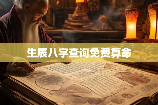 生辰八字查询免费算命 生辰八字查询免费算命