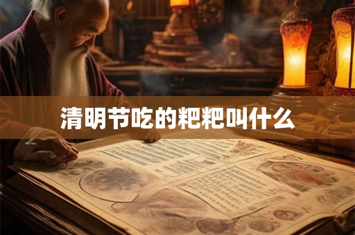 清明节吃的粑粑叫什么 清明节吃的粑粑叫什么