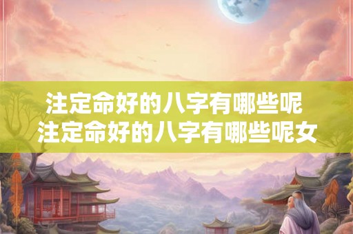 注定命好的八字有哪些呢 注定命好的八字有哪些呢女生