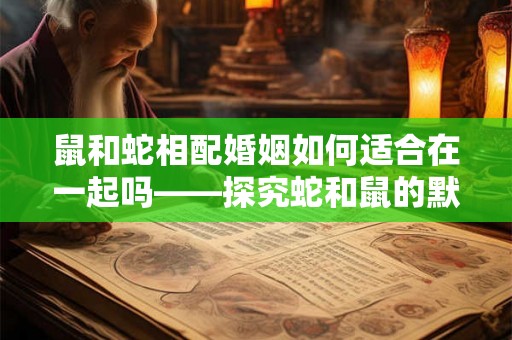 鼠和蛇相配婚姻如何适合在一起吗——探究蛇和鼠的默契与秘诀 鼠和蛇相配婚姻如何适合在一起吗——探究蛇和鼠的默契与秘诀