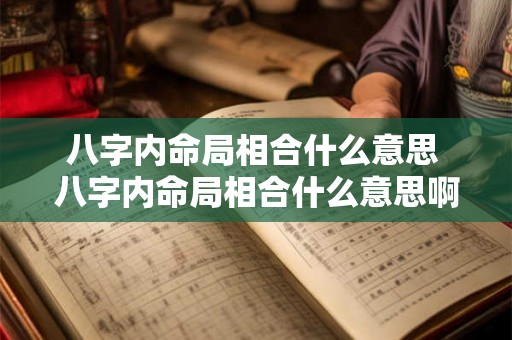 八字内命局相合什么意思 八字内命局相合什么意思啊 八字内命局相合什么意思 八字内命局相合什么意思啊
