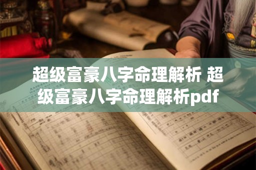 超级富豪八字命理解析 超级富豪八字命理解析pdf 超级富豪八字命理解析 超级富豪八字命理解析pdf