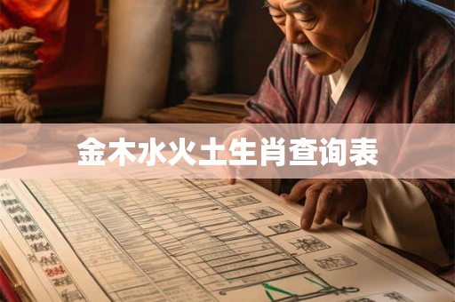 金木水火土生肖查询表