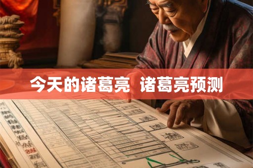 今天的诸葛亮 诸葛亮预测 今天的诸葛亮 诸葛亮预测