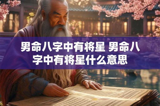 男命八字中有将星 男命八字中有将星什么意思
