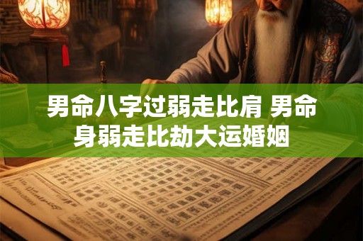 男命八字过弱走比肩 男命身弱走比劫大运婚姻 男命八字过弱走比肩 男命身弱走比劫大运婚姻