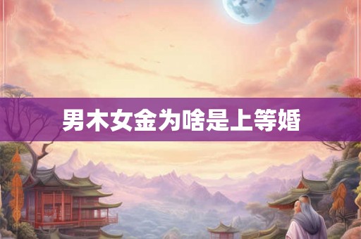 男木女金为啥是上等婚