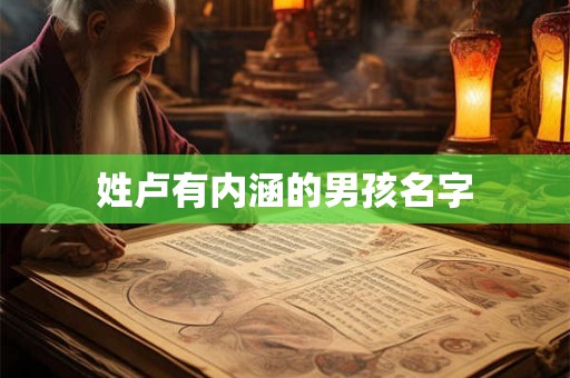 姓卢有内涵的男孩名字 姓卢有内涵的男孩名字